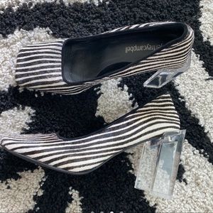 Jeffery campbell zebra clear heel shoes 🖤